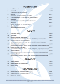 Speisekarte